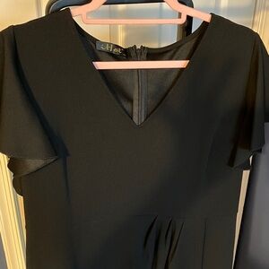 iHot Black Dress V Neck 2XL Ruffle Pleat